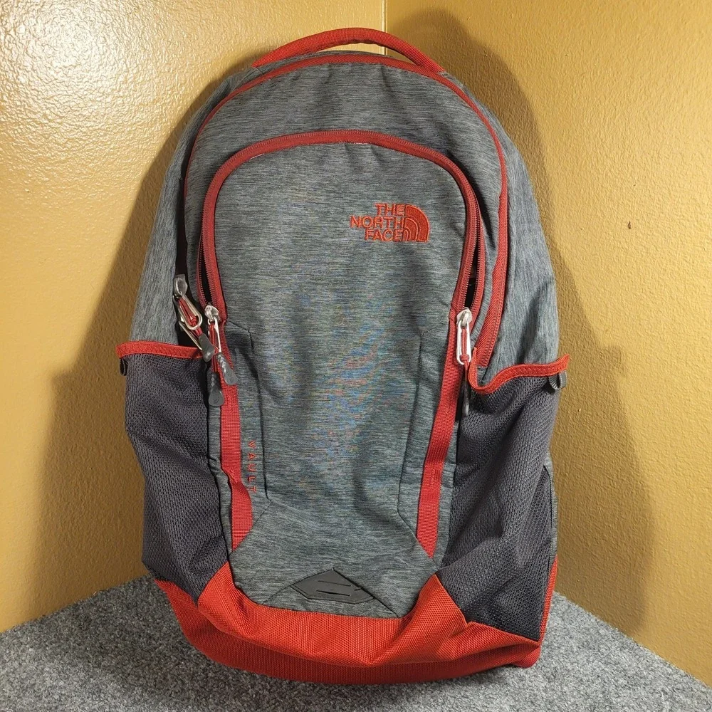 The North Face Vault Backpack Super Clean Gray/Burgundy (NF0A3KV9)